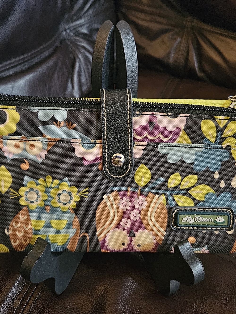 Lily Bloom Whimsical Give A Hoot Owl Print Wallet